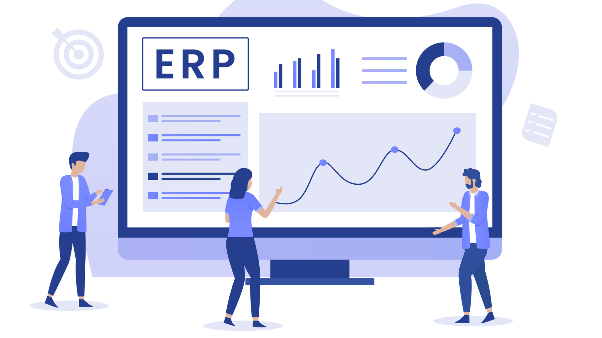 How does ERP software improve productivity and efficiency?