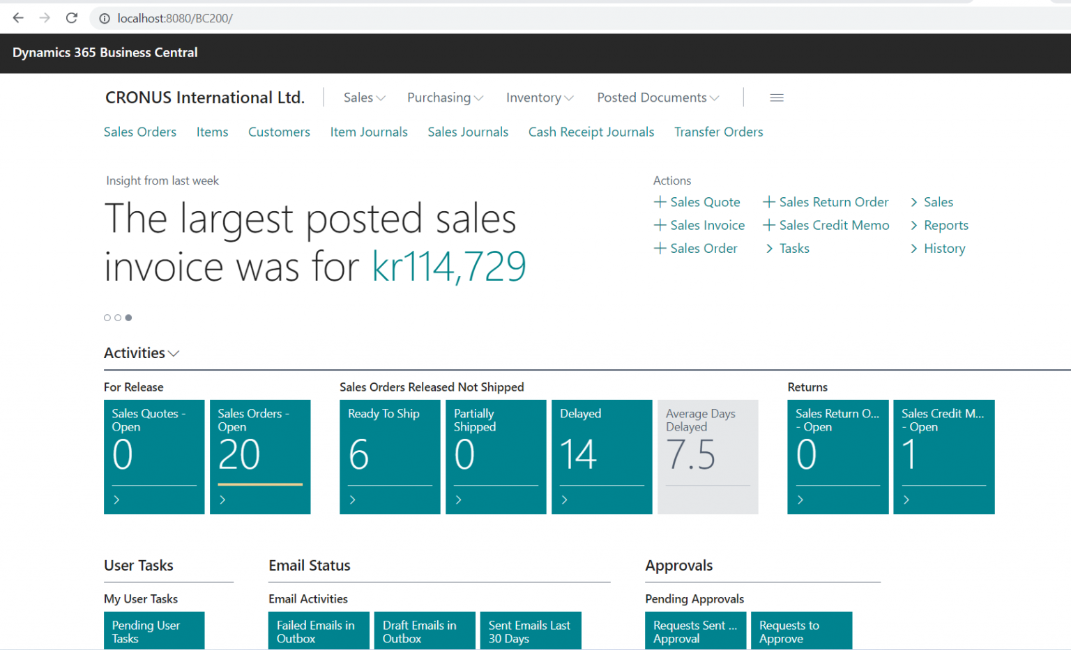 Environment setup for Business Central