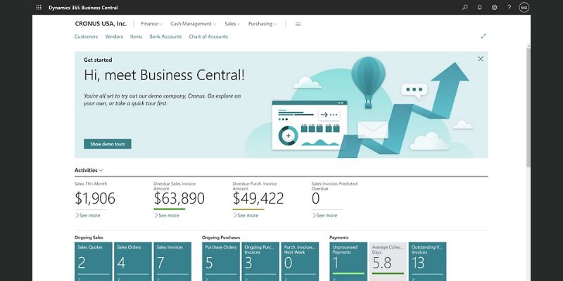 why log into business central