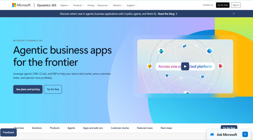 a screenshot of dynamics 365